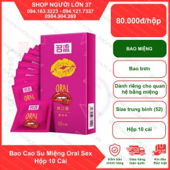 Bao Cao Su Miệng Oral Sex Hộp 10 Cái