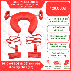 Combo đồ chơi tình yêu SM gối chữ U kèm vòng tay và chân