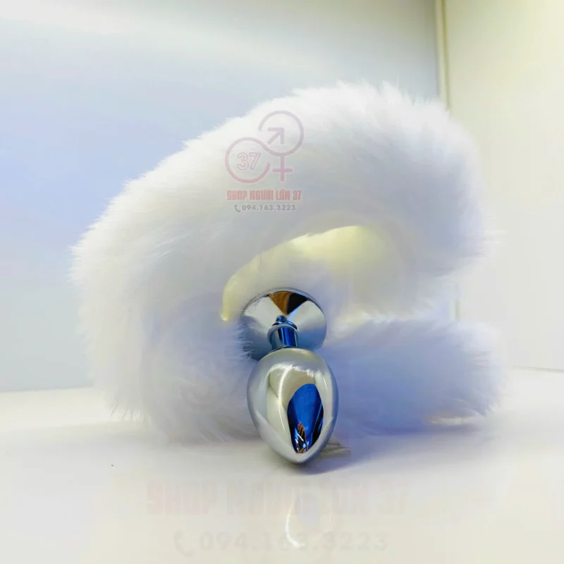 Phích Cắm Hậu Môn Đuôi Cáo – Đồ Chơi Cosplay màu trắng