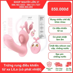 Trứng Rung LiLo Hình Dương Vật 10 Chế Độ Rung Điều Khiển Từ Xa
