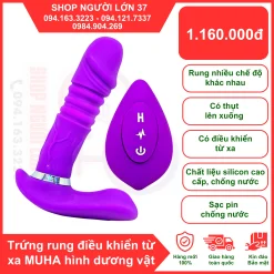 Trứng rung tình yêu hình dương vật có điều khiển từ xa