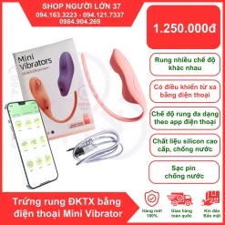 Trứng rung tình yêu Mini Vibrators điều khiển qua App điện thoại