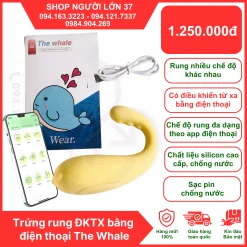 Trứng rung tình yêu The Whale điều khiển qua App điện thoại