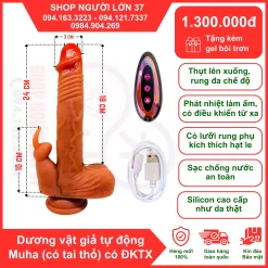 Dương Vật Giả MUHA Tai Thỏ – Rung Thụt Gắn Tường Siêu Phê