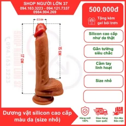 Dương Vật Silicon Gắn Tường Màu Da – Size Nhỏ