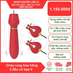 Chày rung hoa hồng 2 đầu có kẹp ti