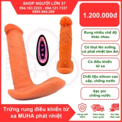 Trứng rung điều khiển từ xa MUHA phát nhiệt