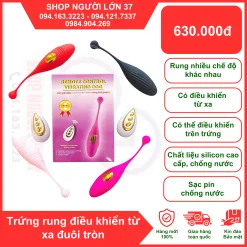 Trứng rung điều khiển từ xa đuôi tròn