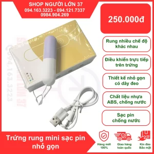 Trứng rung mini sạc pin nhỏ gọn