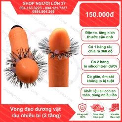 Vòng đeo dương vật râu nhiều bi (2 tầng)