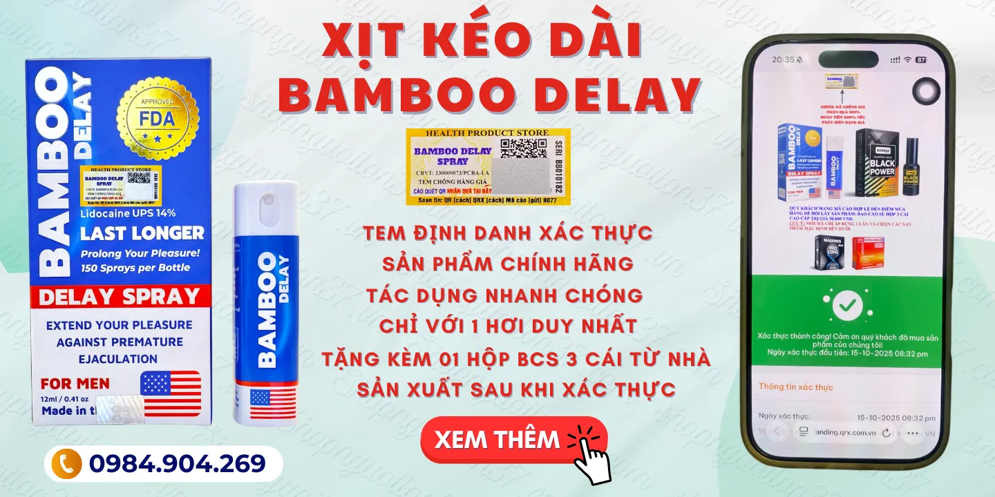 Xịt kéo dài thời gian quan hệ Bamboo Delay chính hãng