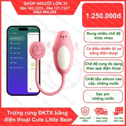 Trứng rung điều khiển từ xa bằng điện thoại Cute Little Bear