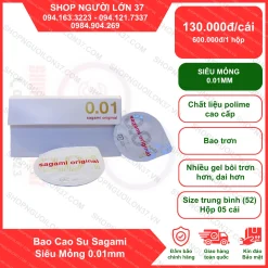Bao Cao Su Sagami Siêu Mỏng 0.01mm cực chân thật