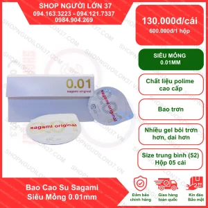 Bao Cao Su Sagami Siêu Mỏng 0.01mm cực chân thật