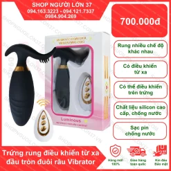 Trứng rung điều khiển từ xa Luminous đầu tròn đuôi râu