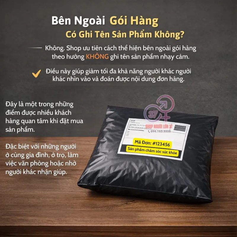 Bên ngoài không ghi tên sản phẩm