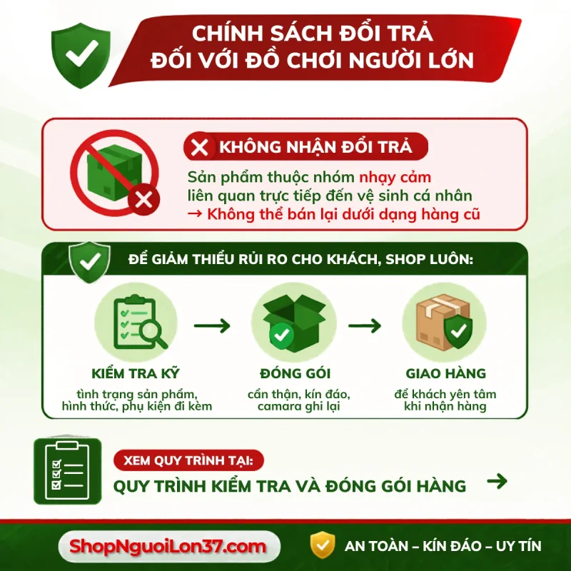 Chính Sách Đổi Trả Đối Với Đồ Chơi Người Lớn