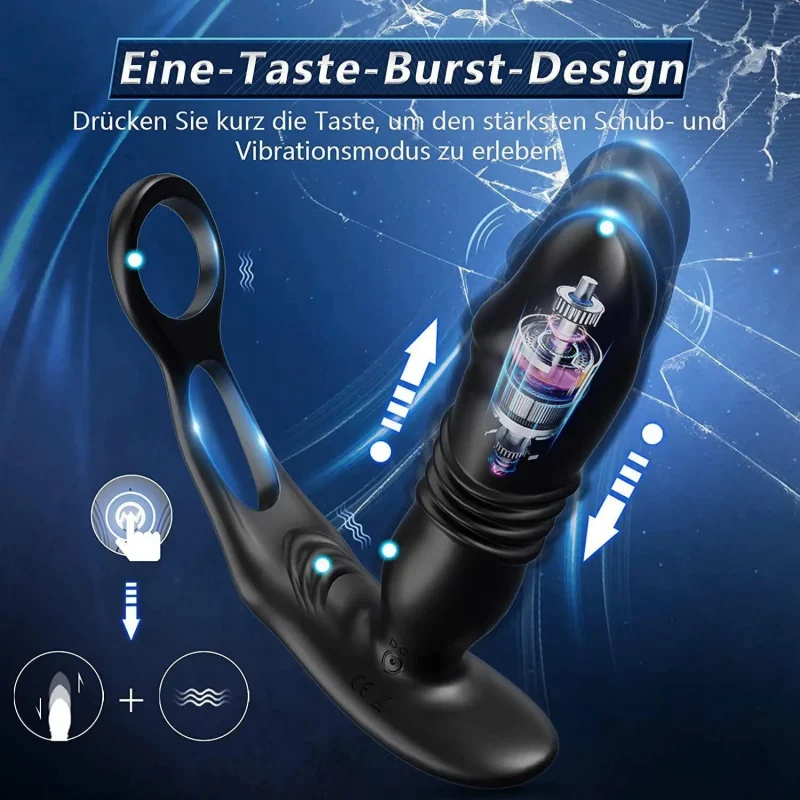 Thiết kế plug rung thụt tự động kích thích đa điểm