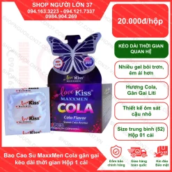 Bao Cao Su MaxxMen Cola gân gai kéo dài thời gian Hộp 01 cái