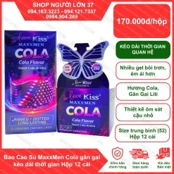 Bao Cao Su Maxxmen Cola Gân Gai Kéo Dài Thời Gian Chính Hãng