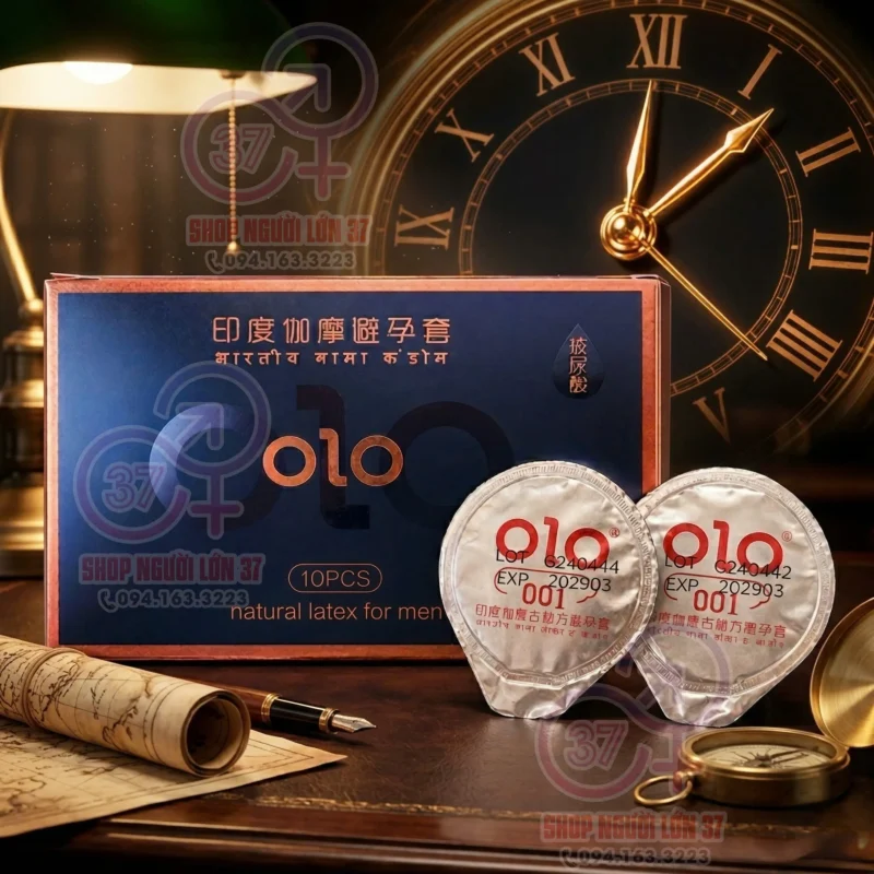 Bao Cao Su Olo 001mm xanh kéo dài thời gian