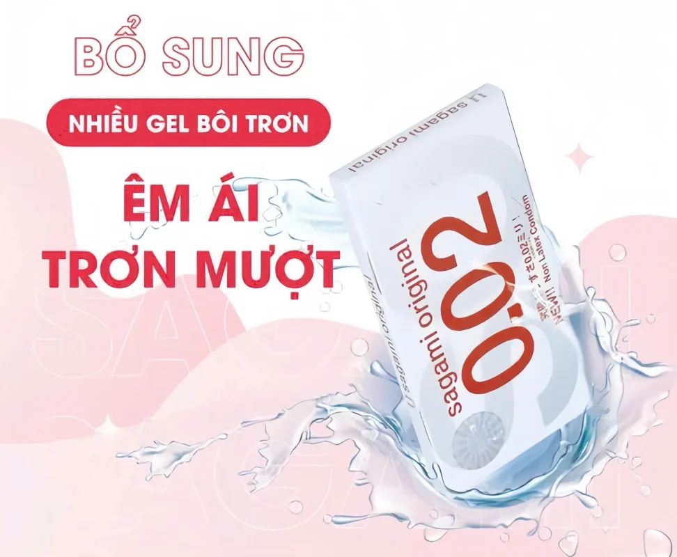 Bao cao su sagami siêu mỏng 0.02mm