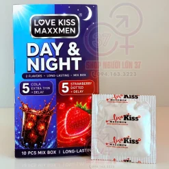 Bao Cao Su MaxxMen Day & Night Hương Dâu và Cola Hộp 10 Cái