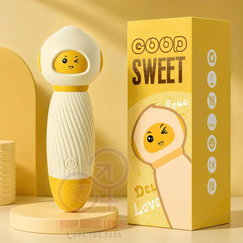 Chày rung LILO Good Sweet mini thiết kế nhỏ gọn màu vàng pastel
