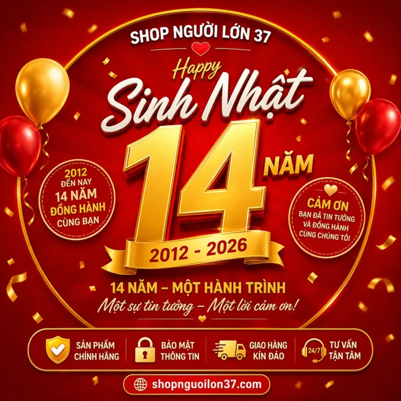 Shop Người Lớn 37 – Hành trình 14 năm đồng hành cùng khách hàng
