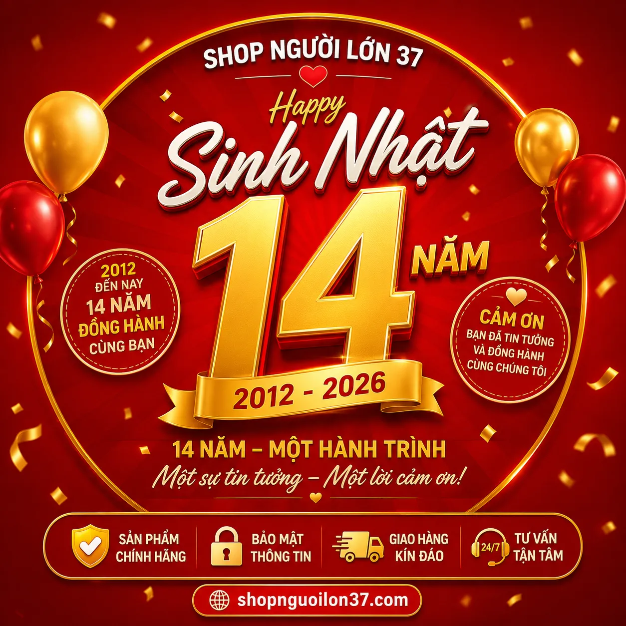 Shop Người Lớn 37 – Hành trình 14 năm đồng hành cùng khách hàng