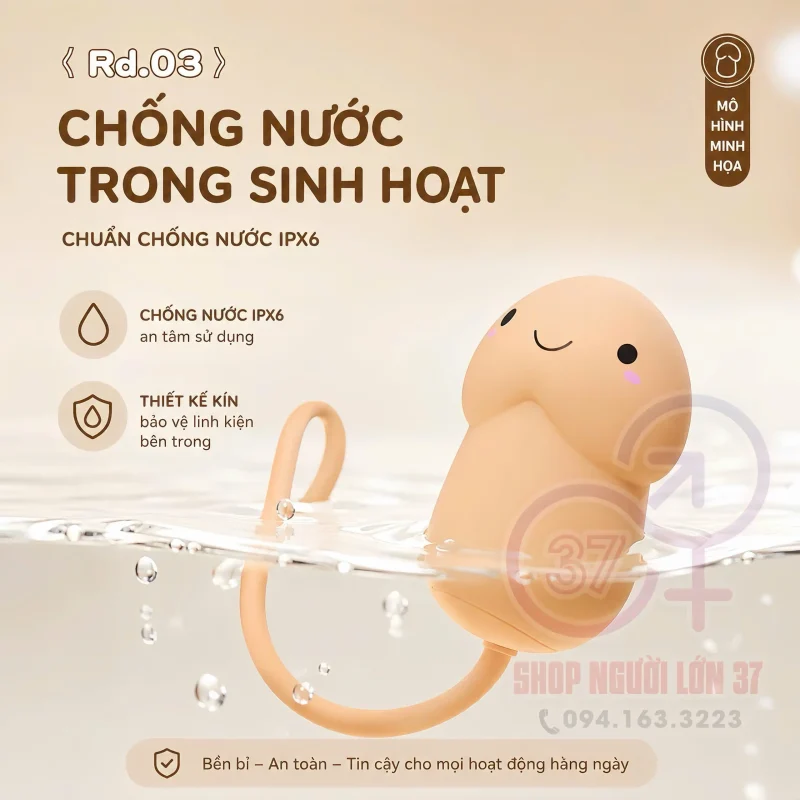 Trứng Rung Galaku Mini Tiny Điều Khiển App AI – 10 Chế Độ Rung