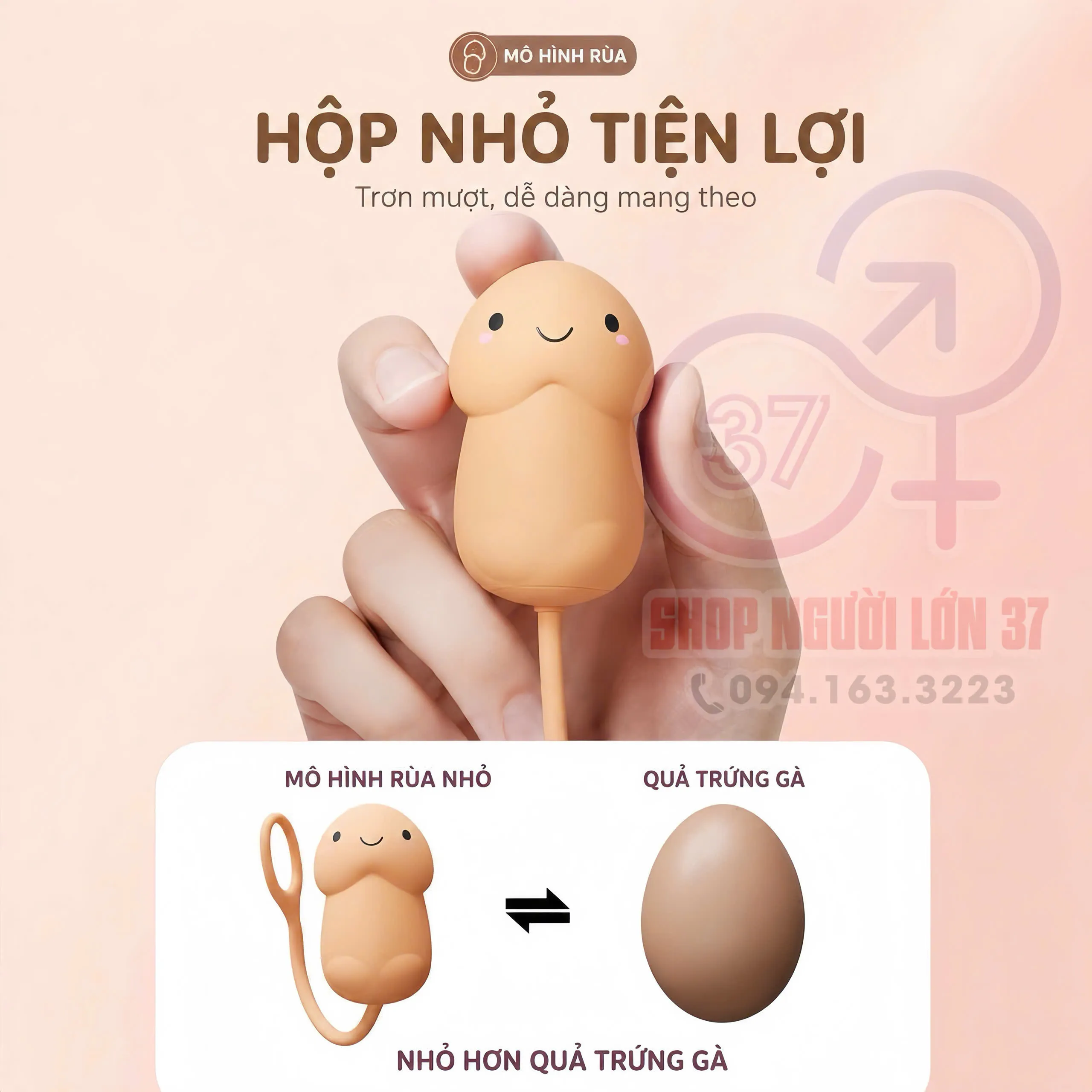 Trứng Rung Galaku Mini Tiny Điều Khiển App AI – 10 Chế Độ Rung 7