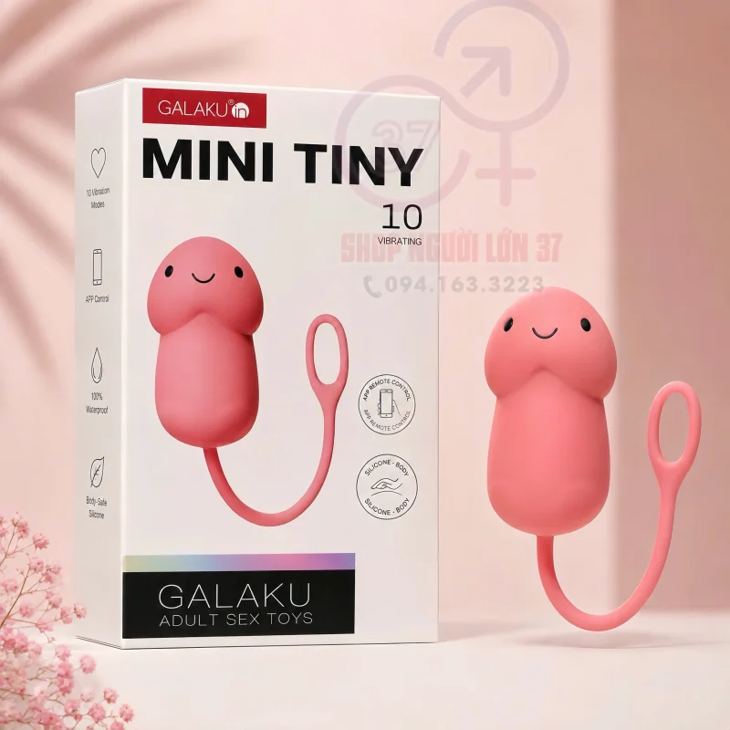 Trứng Rung Galaku Mini Tiny Điều Khiển App AI 10 Chế Độ Rung