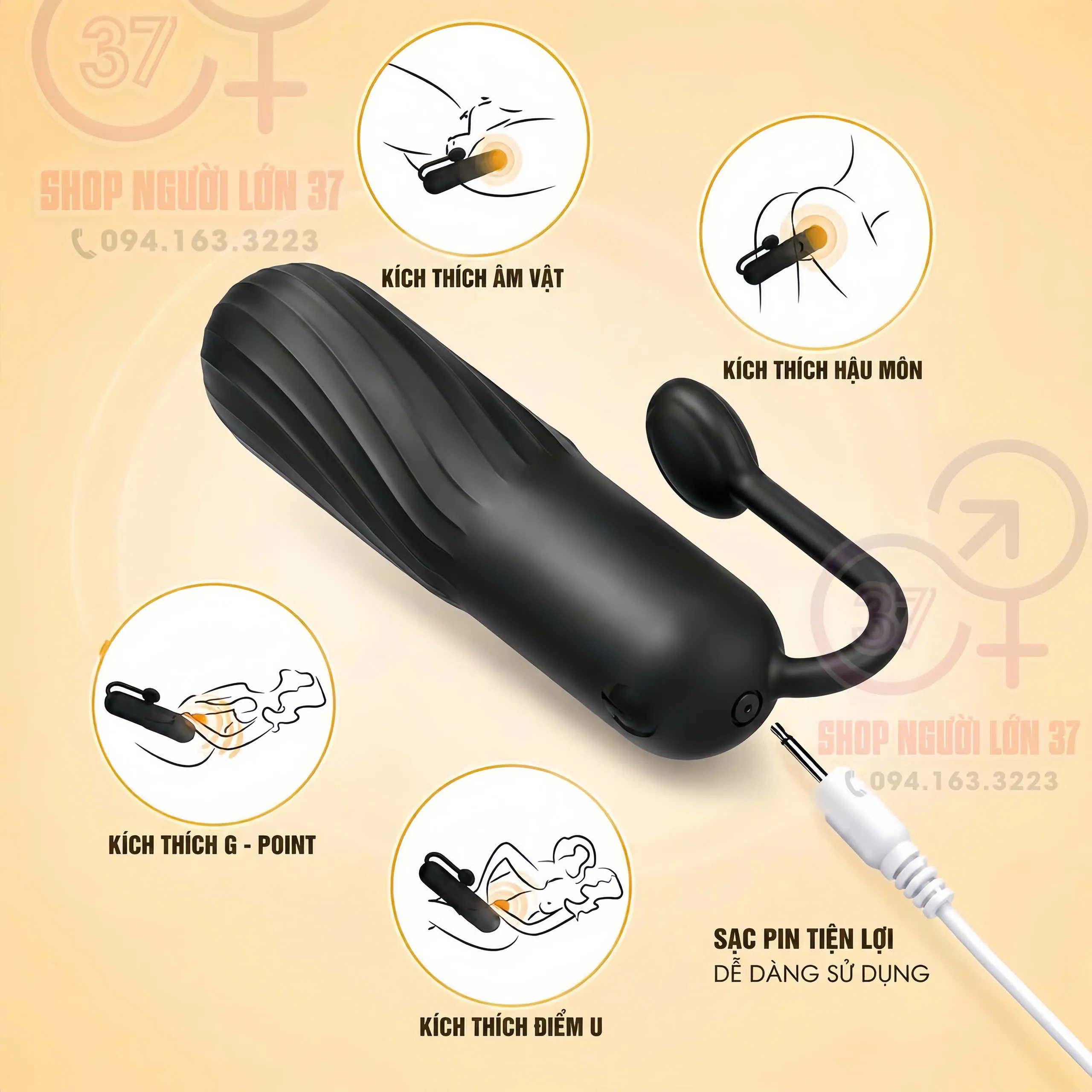Trứng Rung Mini YEAIN 10 Chế Độ Rung 2 Trứng Rung Mini YEAIN 10 Chế Độ Rung
