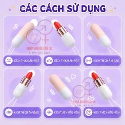 Trứng Rung Ngụy Trang Thỏi Son ROSELEX 10 Chế Độ Rung
