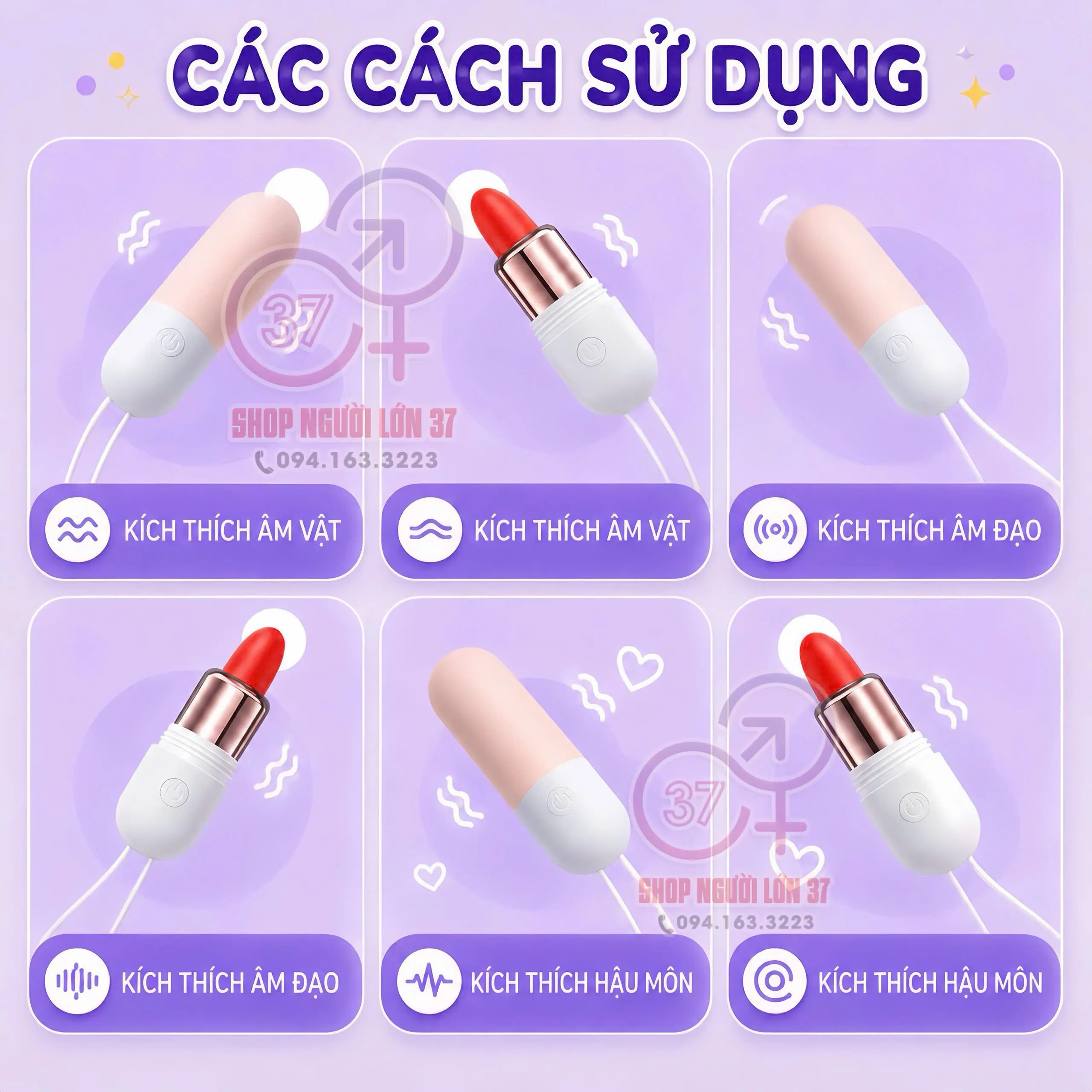 Trứng Rung Ngụy Trang Thỏi Son ROSELEX 10 Chế Độ Rung 5 Trứng Rung Ngụy Trang Thỏi Son ROSELEX 10 Chế Độ Rung