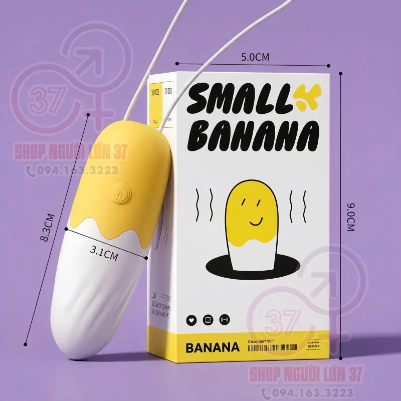 Trứng Rung Small Banana Hình Quả Chuối 10 Chế Độ Rung