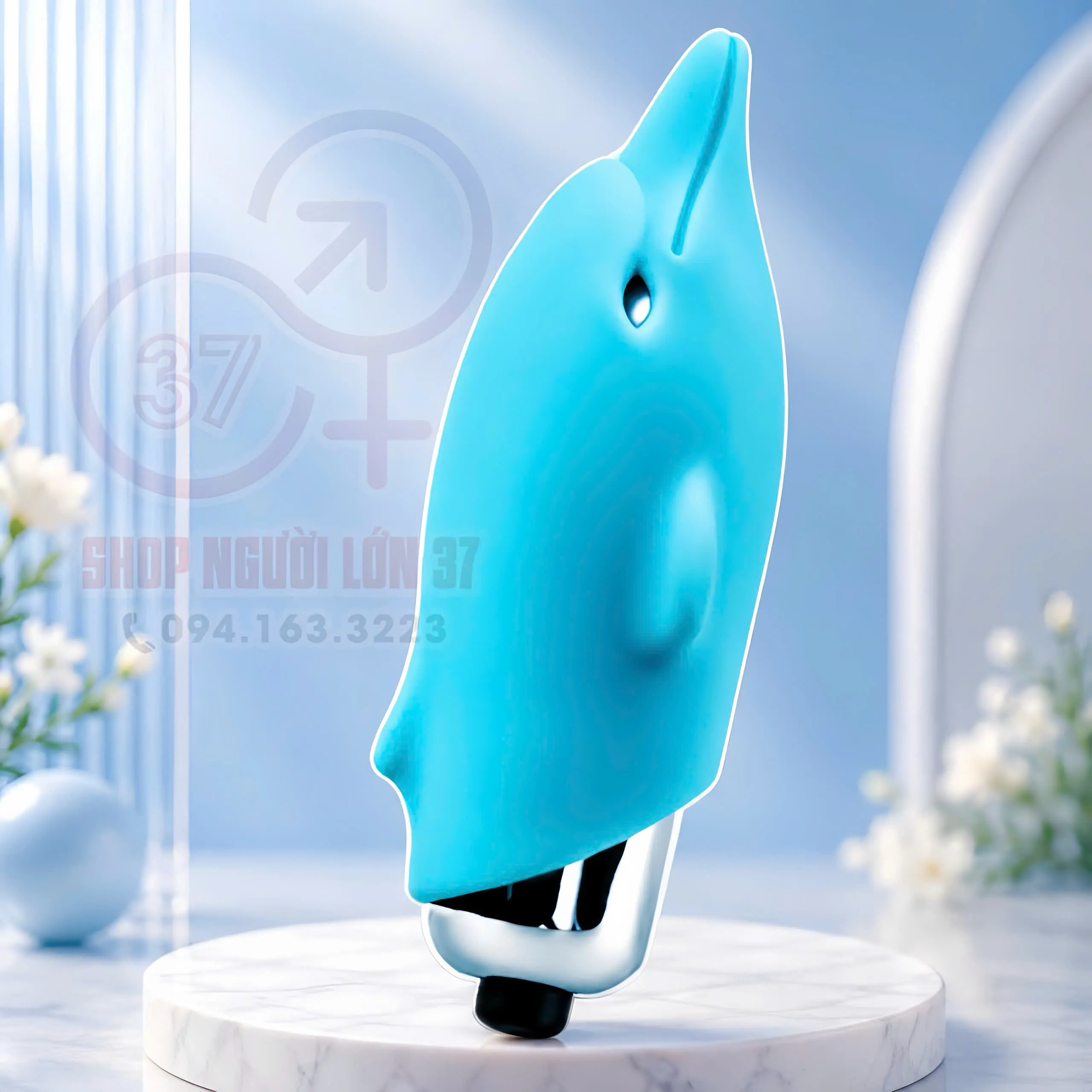 Trứng Rung XYZ Pocket Vibe Hình Cá Heo Màu Xanh 2