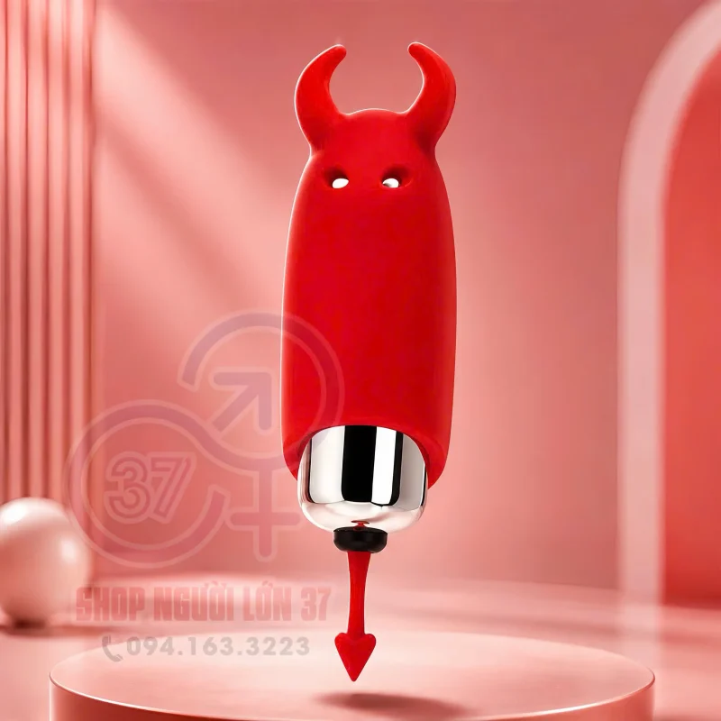 Trứng Rung XYZ Pocket Vibe Hình Quỷ Màu Đỏ