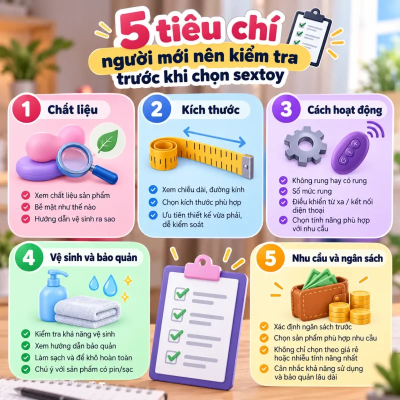 5 tiêu chí chọn mua sextoy cho người mới