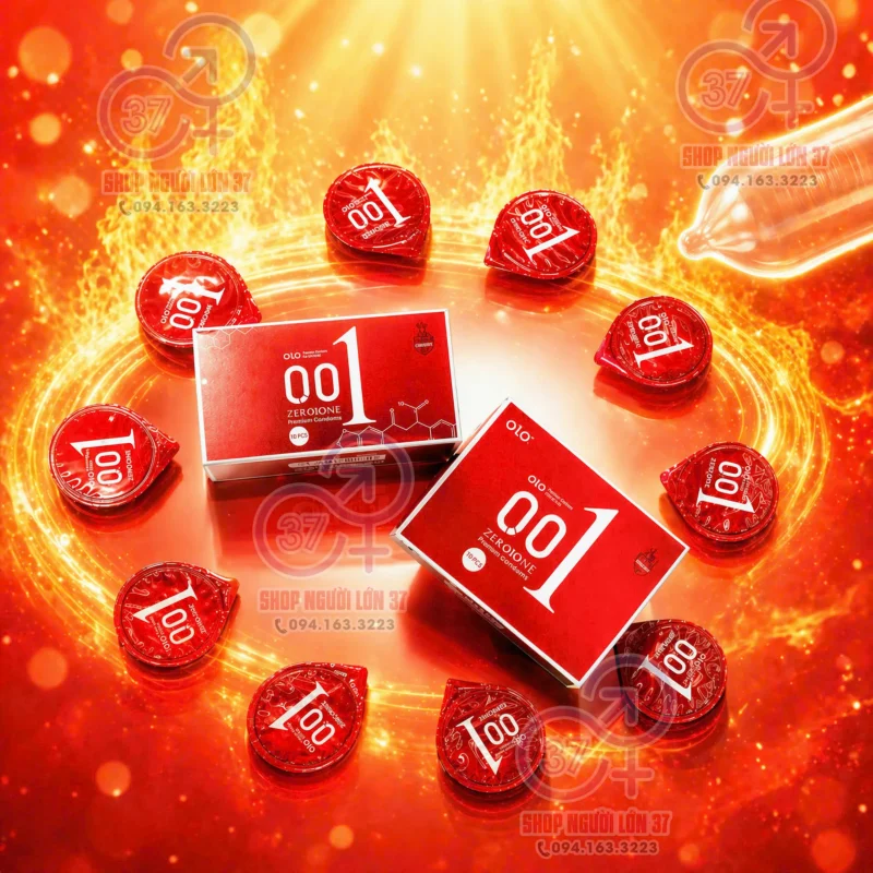 Bao Cao Su Olo 001mm Đỏ