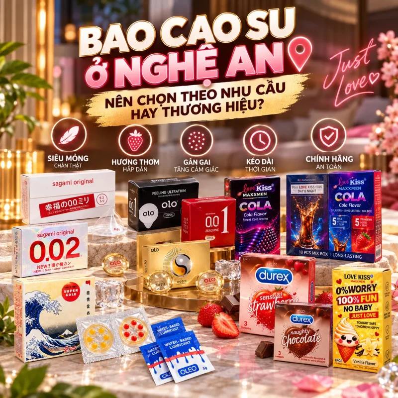 Bao cao su ở Nghệ An nên chọn theo nhu cầu hay thương hiệu