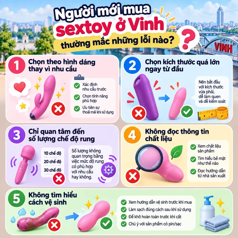 Các lỗi gặp phải khi người mới mua sextoy