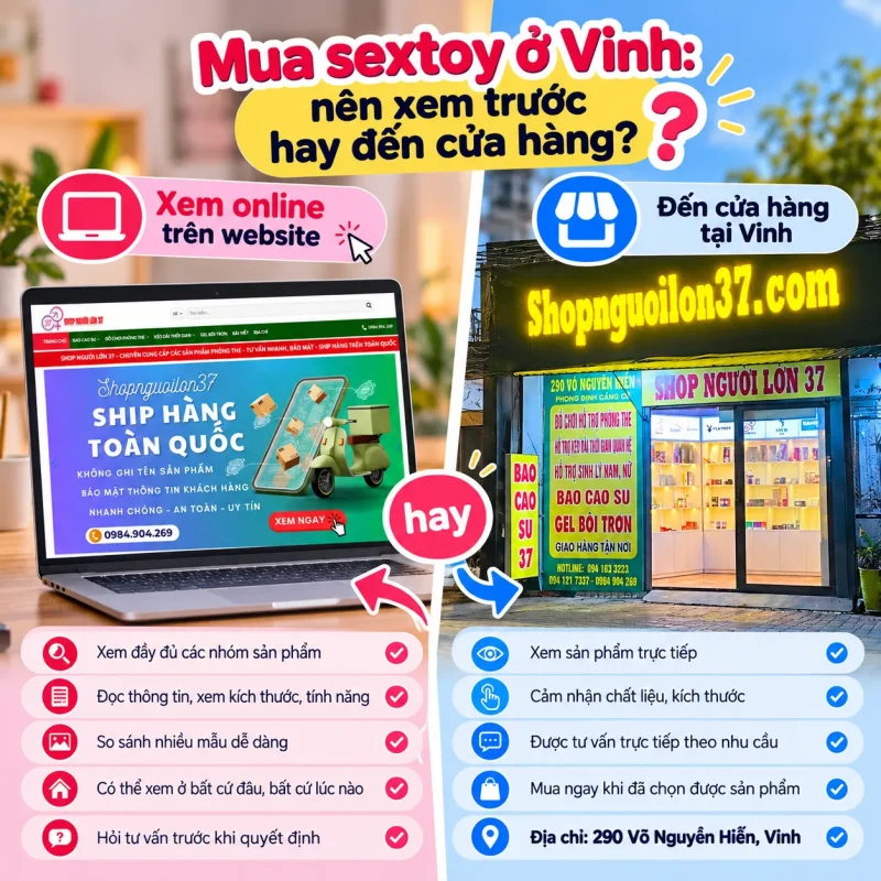 Mua sextoy nên mua online hay tới cửa hàng