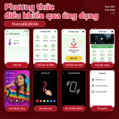 Trứng rung điều khiển trực tiếp trên thân hoặc qua điện thoại