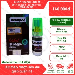 Bamboo Herbal Organic Delay Spray For Men 5ml