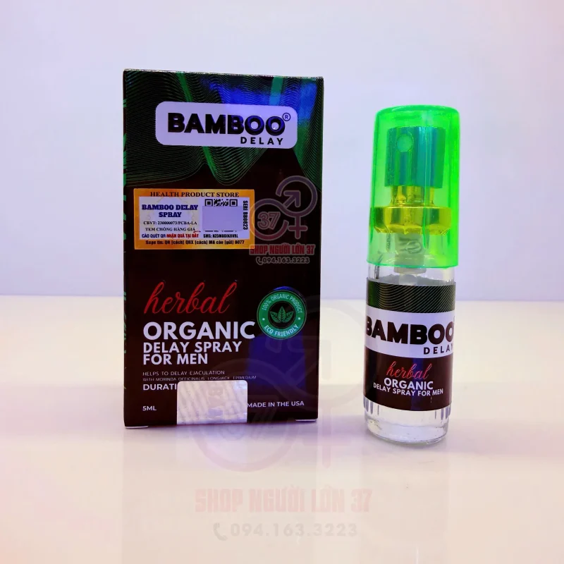 Bamboo Herbal Organic Delay Spray For Men 5ml tổng quan