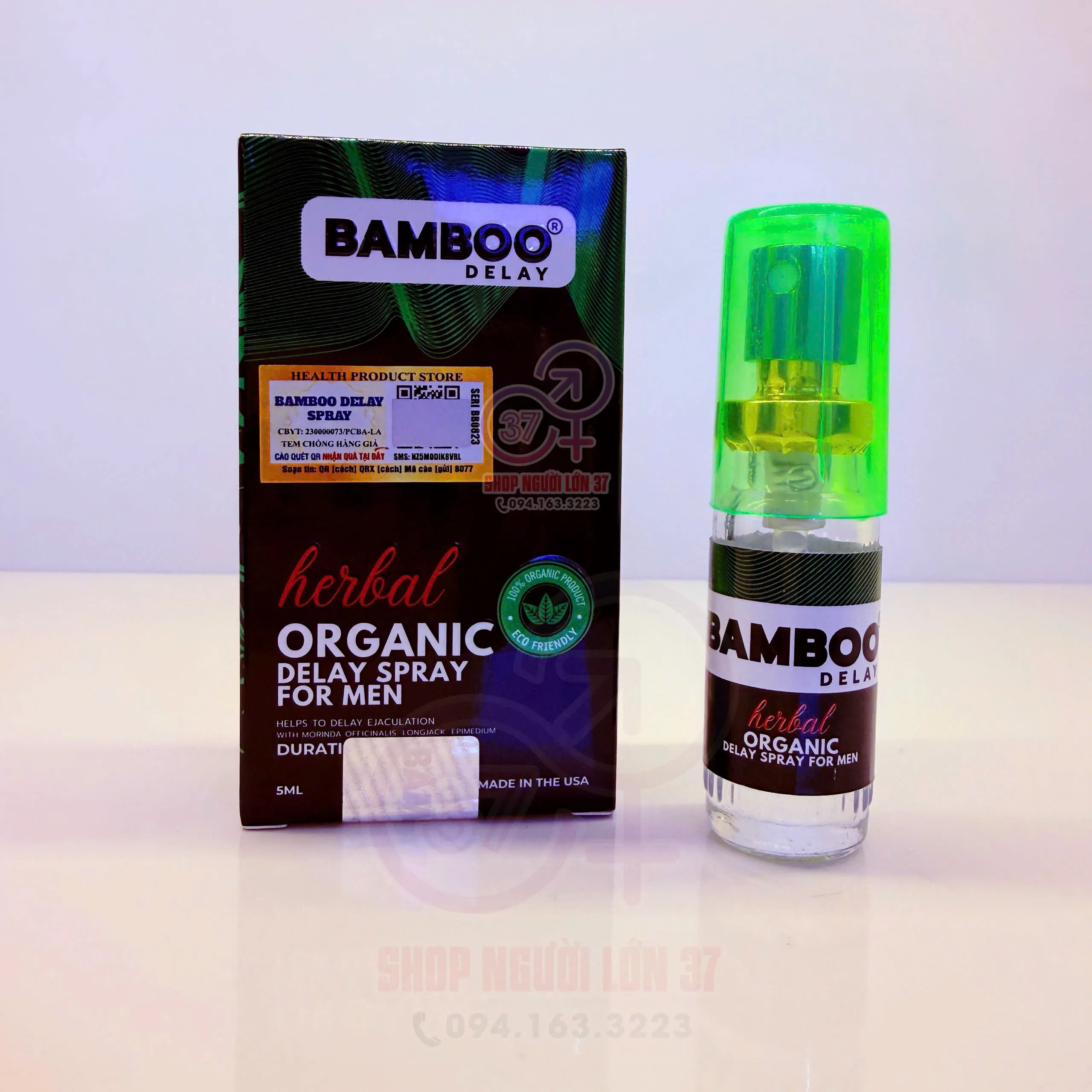 Bamboo Herbal Organic Delay Spray For Men 5ml tổng quan Bamboo Herbal Organic Delay Spray For Men 5ml tổng quan