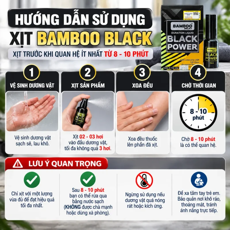 Hướng dẫn sử dụng xịt kéo dài thời gian Bamboo Black - shop người lớn 37