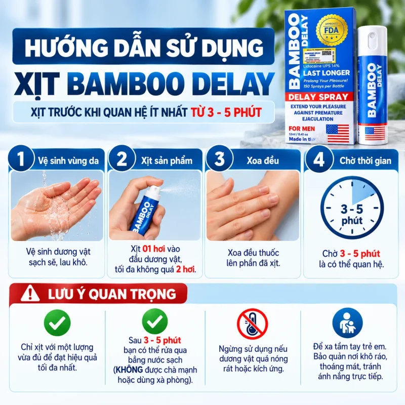 Hướng dẫn sử dụng xịt kéo dài thời gian Bamboo Delay - shop người lớn 37